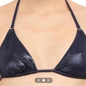 NWT L'Agent by Agent Provocateur Sevilla Triangle Metallic Swim Top Size S